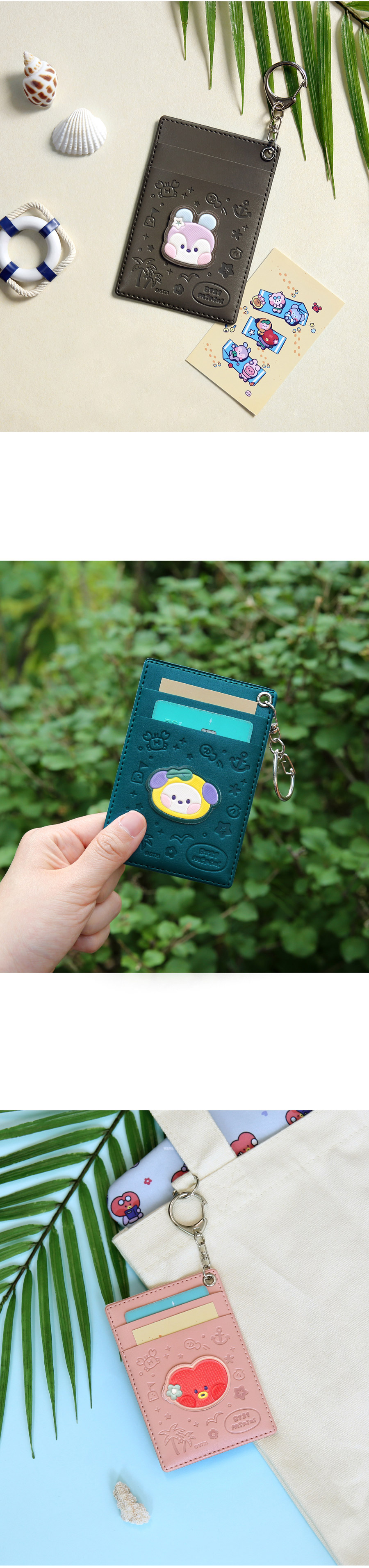 BT21 X Monopoly Collaboration - Leather Patch Card Holder [Vacance]